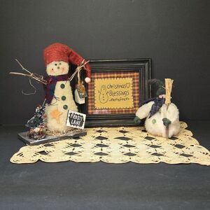 Holiday Snowmen And Christmas Blessing Picture (Set C)